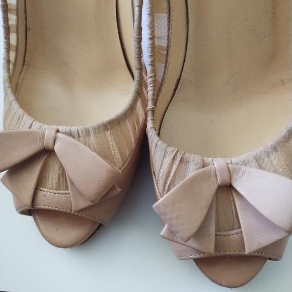 CHRISTIAN LOUBOUTIN ANGELIQUE 100 KID/CHIFFON PUMP'S - Picture 7 of 16